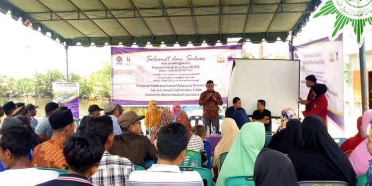 PK IMM FISIP UMSU Resmikan Program Hibah  Bina Desa di Secanggang, Langkat