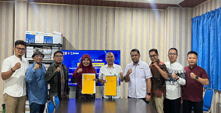 Perkuat Kolaborasi, FISIP UMSU dan FISIP UMTS Teken MoA